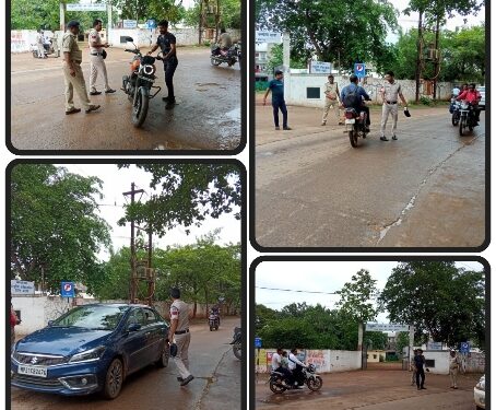 माधव नगर पुलिस की वाहन चेकिंग कार्यवाही