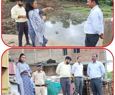 कलेक्टर ने किया शहर के बरसाती नालों का निरीक्षण