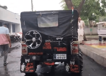 केबिनेट मंत्री” गुर्जर साब की गाड़ी, पुलिस ने ज़ब्त कर सोलह हज़ार रुपये का जुर्माना किया देखे VIDEO