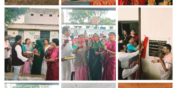 *स्वाधीनता दिवस पर महापौर प्रीति संजीव सूरी ने वार्ड पार्षद वंदना यादव के साथ सामुदायिक भवन एवं बाउण्ड्रीबाल का किया लोकार्पण*