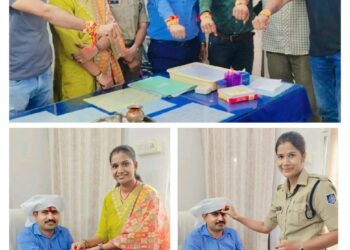 कालापीपल पुलिस थाने पर मना रक्षाबंधन पर्व…!