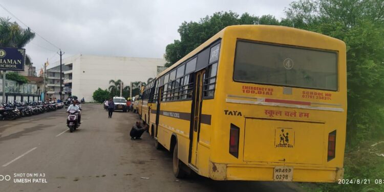संभागायुक्त श्री तिवारी के निर्देश पर स्कूल वाहनों पर आरटीओ की लगातार जांच जारी,मिल रही गड़बड़ियां!आरटीओ ने 35 स्कूली बसों की जांच में गड़बड़ी पर काटे 18 हजार रुपये के चालान…