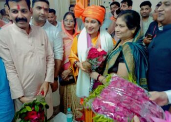 आज टीकमगढ़ जिले की प्रभारी मंत्री कृष्णा गौर का प्रथम नगर आगमन रहा