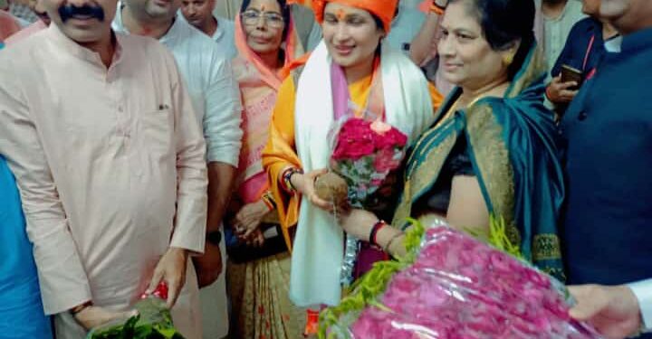 आज टीकमगढ़ जिले की प्रभारी मंत्री कृष्णा गौर का प्रथम नगर आगमन रहा