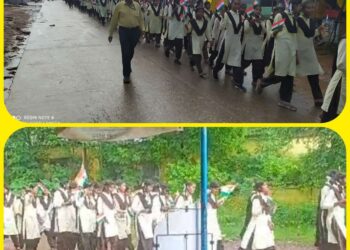 रिमझिम बारिश के बीच निकाल छात्राओं ने जागरूकता रैली,,