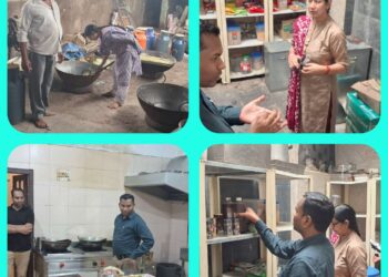 मीट प्रोडक्ट सिंक में गन्दे पानी में रखा पाया जाने पर महुआ वन एवं सेल्वा रिजॉर्ट का खाद्य लाइसेंस निलंबित