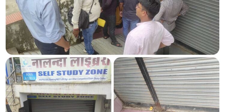 *इंडियन कॉफी हाउस एवं दुबे हॉस्पिटल के बेसमेंट में पार्किंग की जगह दुकाने पाई गयी : निगम प्रशासन ने किया सील*