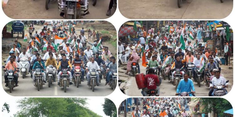 विजयराघवगढ़ के कैमोर,विजयराघवगढ़,बरही में निकाली गई विशाल तिरंगा यात्रा/रैली