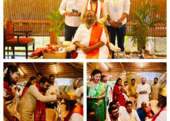 *सांसद बंटी विवेक साहू ने लिया संत श्री श्री रविशंकर जी से आशीर्वाद* *जिलेवासियों की सुख,शांति,समृद्धि के लिए लिया आशीर्वाद,छिंदवाड़ा आने का आमंत्रण दिया*