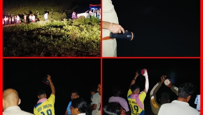 विजयराघवगढ़ थाना क्षेत्र ग्राम नदी का पानी बढ़ने से बढ़ने पर 12 वर्षीय बालक बह जाने की खबर पर पहुची बडवारा पुलिस