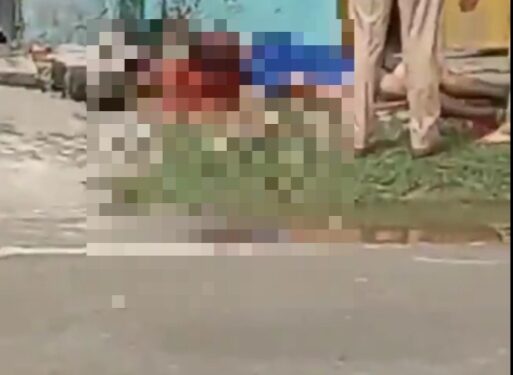 पत्नी ने पति को दी दर्दनाक मौत  ईंट से कुचला सिर, शव पर बैठी; पुलिस पहुंची VIDEO