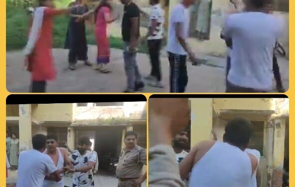 थाना प्रभारी प्रेमी के साथ रंगे हाथों पकड़ी गई  प्रेमी भी है इंस्पेक्टर, परिजनों ने दोनों को पकड़ा देखिऐ  VIDEO