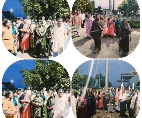 *शिवाजी वार्ड के मुक्तिधाम का अंधेरा दूर कर महापौर प्रीति संजीव सूरी ने दी हाई मास्क की सौगात*