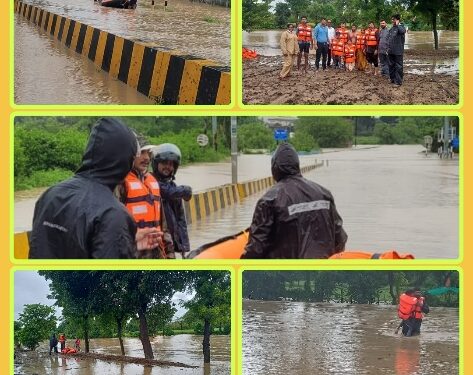 *रपटा पुल और राहुलबाग क्षेत्र में रेस्क्यू कर लोगों को निकाला गया सुरक्षित*
