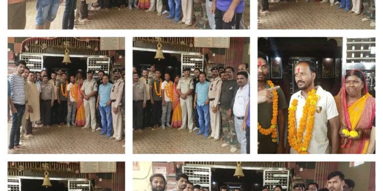 *कुएं में कूदकर जान बचाने वाले युवाओं का तामिया थाना प्रभारी ने किया सम्मान*