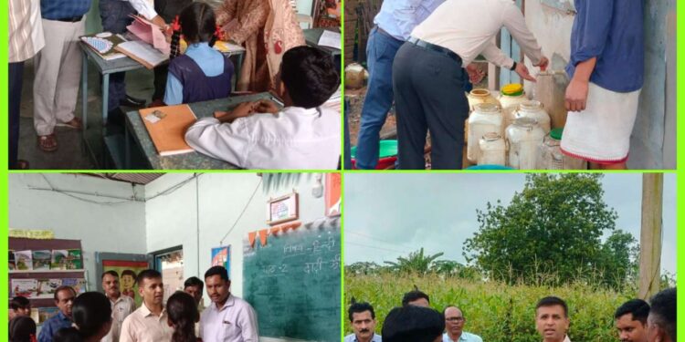संभागायुक्त ने हाई स्कूल आयुधनगर का किया निरीक्षण,विद्यार्थियों की कम उपस्थिति पर व्यक्त की नाराजगी,ग्राम पंचायत केसला में जल जीवन मिशन की समीक्षा कर ठेकेदार को नोटिस देने के दिए निर्देश……