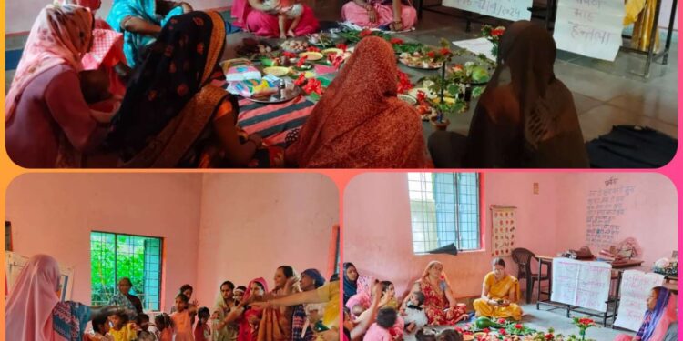 *विजयराघवगढ़* *हंतला आंगनबाड़ी केंद्र 2 में मनाया गया अन्न्नप्राशन दिवस*