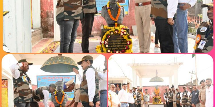 शाहिद दिपसिंह को सैनिक संगठन हरदा द्वारा दी श्रद्धांजलि