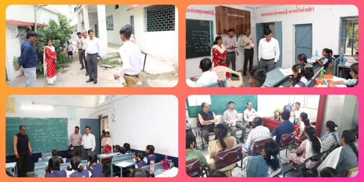 *कलेक्टर श्री सिंह ने किया शासकीय उ.मा. विद्यालय चंदनगांव का आकस्मिक निरीक्षण* *गुणवत्तापूर्ण शिक्षा पर दिया जोर*
