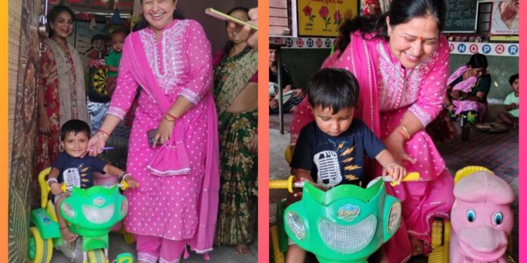 आरटीओ ने आंगनबाड़ी और माध्यमिक शाला का किया निरीक्षण,बच्चों को दिए उपहार, आरटीओ निशा चौहान ने घर से खिलौने लाकर आंगनबाड़ी के बच्चों को भेंट किया,अभिनव पहल……