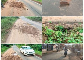 सड़कों के धसने से बना हादसे का डर,जान जोखिम में डालकर ग्रामीण कर रहे सफर  धनवाही में नीचे धसती जा रही पीडब्ल्यूडी सड़क,ढीमरखेड़ा मार्ग पर है जानलेवा गढ्ढे,कभी भी हो सकतीहै बड़ी दुर्घटना फिर भी जिम्मेदार बेपरवाह।