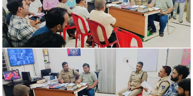 पुलिस प्रशासन ने शहर में होने वाले गरबा आयोजनों को लेकर गार्डन संचालकों की बैठक लेकर दिए निर्देश,सिटी मजिस्ट्रेट की अध्यक्षता में एसडीओपी ने गार्डन संचालकों के लिए जारी की गाइडलाइन…!