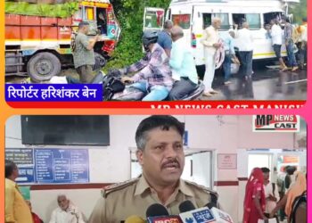 हरदुआ ग्राम के समीप हुआ भीषण हादसा ट्रक ने मारी ट्रैवलर को सीधी टक्कर एक दर्जन से अधिक घायल
