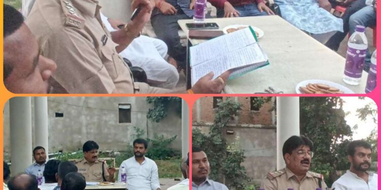 दशहरा पर्व को लेकर रीठी थाने शांति समिति की बैठक,,,,