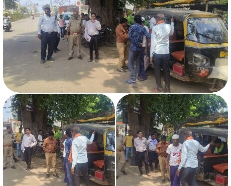आर.टी.ओ विभाग और ट्राफ़िक पुलिस ने ऑटो चालको पर कसा सिकंजा