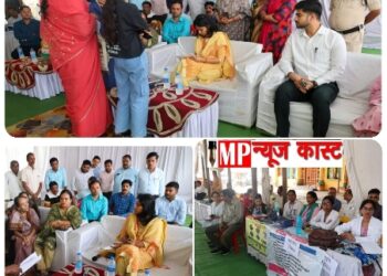 करेली में लगी चौपाल- कलेक्टर ने सुनी लोगों की समस्यायें