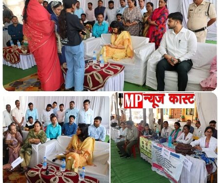 करेली में लगी चौपाल- कलेक्टर ने सुनी लोगों की समस्यायें