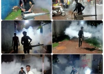 संक्रामक, बीमारियों को फैलने से रोकने के लिए युद्ध स्तर पर दवाईयों का छिड़काव और फागिंग का कार्य जारी – निगमायुक्त प्रीति यादव*
