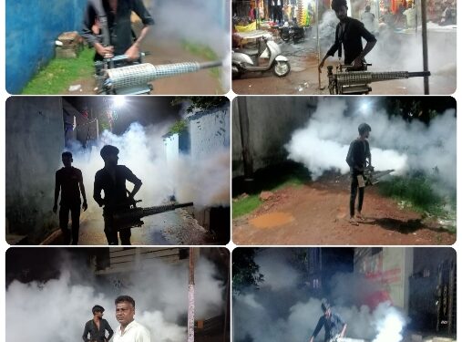 संक्रामक, बीमारियों को फैलने से रोकने के लिए युद्ध स्तर पर दवाईयों का छिड़काव और फागिंग का कार्य जारी – निगमायुक्त प्रीति यादव*