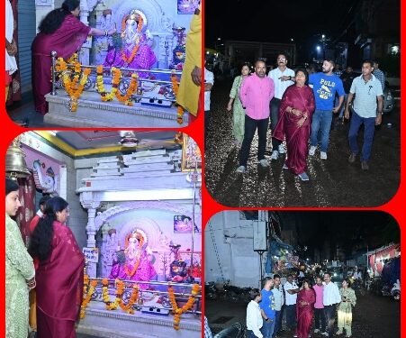 *महापौर श्रीमति प्रीति संजीव सूरी ने गणेश चौक का निरीक्षण कर दिये व्यवस्थाओं के निर्देश* *महापौर ने स्थानीय पार्षद मौसूफ अहमद बिट्टू,जनप्रतिनिधी निगम अधिकारी कर्मचारियों के साथ गणेश चौक का लिया जायजा*