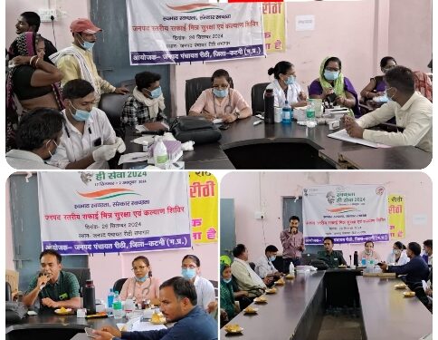 रीठी में सफाई मित्रों के लिए हुआ हेल्थ चेकअप कैंप का आयोजन जिला पंचायत के सीईओ श्री शिशिर गेमावत के निर्देश पर ग्रामीण क्षेत्रों में हो हो रही विविध प्रकार की स्वच्छता गतिविधियां