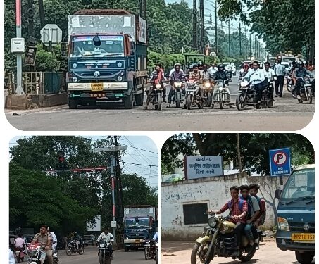 लापरवाह वाहन चालकों के लिए पुलिस प्रशासन की विशेष कार्यवाही, मोटर साईकिल पर बिना हेलमेट व तीन सवार चालकों के लिए हर क्षेत्र पर तैनात पुलिस कर्मी