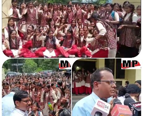 सरोजिनी नायडू कन्या विद्यालय की बालिकाओं ने स्कूल प्रबंधन के खिलाफ धरना-प्रदर्शन कर नारेबाजी की, छात्राओं ने लेट होने पर साफ-सफाई करवाने और धूप में खड़ा करने का लगाया आरोप, प्रदर्शन के दौरान बेहोश हुई छात्राएं VIDEO