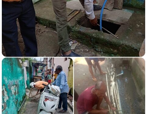 *नगर निगम जल विभाग की आज बड़ी कार्रवाई*  *जलशुल्क नहीं जमा करने वाले 35 जल उपभोक्ताओं के नल कनेक्शन कटे और 16 को अवैध से वैध करने की गई कार्रवाई