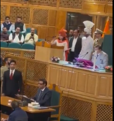 किश्तवाड़ से बीजेपी विधायक शगुन परिहार ने जम्मू- कश्मीर विधानसभा में लगाए ‘जय श्री राम’ के नारे, संस्कृत में ली शपथ, वायरल हो रहा VIDEO