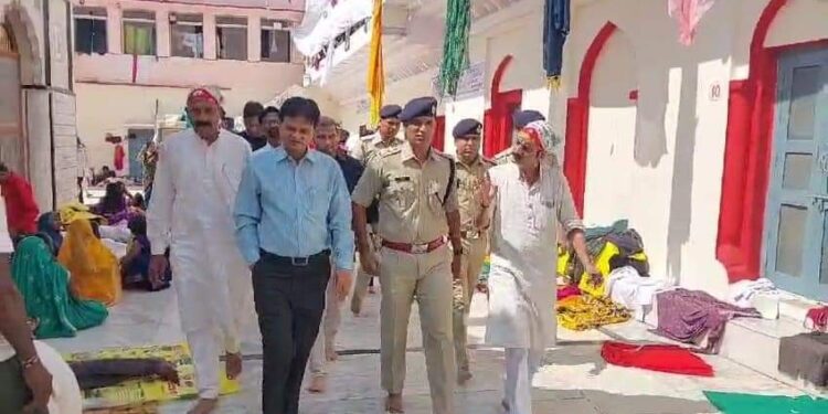 कलेक्टर एवं पुलिस अधीक्षक ने प्राणनाथ मंदिर पहुंचकर देखी व्यवस्थाएं