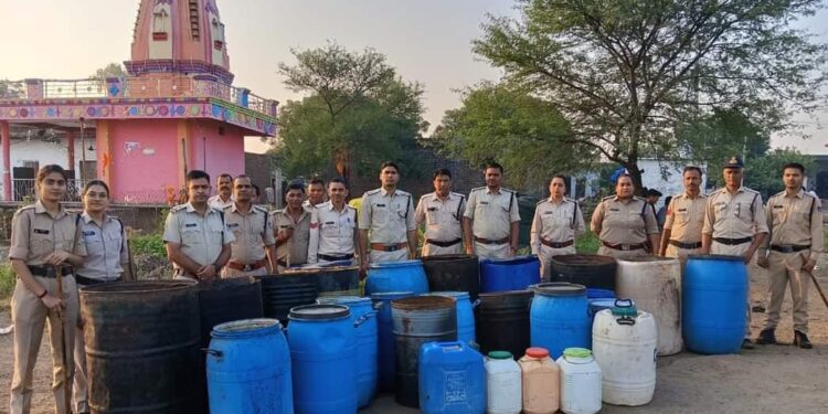 5200 कि.ग्रा. लाहन एवं 45 लीटर हाथ भट्टी मदिरा जप्त…!