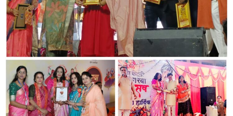 नवरात्रि और दशहरा के पावन पर्व पर समाज सेवी अधिवक्ता मंजूषा गौतम को  गरबा महोत्सव में किया गया सम्मानित-