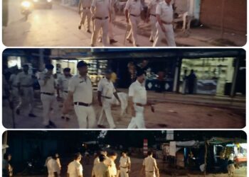 नवरात्रि के चलते ,शक्ति पर पुलिस, रोजाना कर रहे फ्लैग मार्च,,
