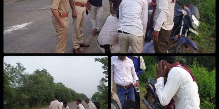 यातायात हाईवे सुरक्षा चौकी प्रभारी सूबेदार मोनिका खड़से,स्टाप द्वारा की गयी सड़क दुर्घटना में घायलों की सहायता*