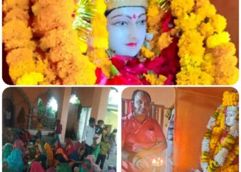 *माईया दरबार में श्रद्धालुओ उमड़ा जनसैलाब*     *प्राचीन कोट मां भगवती देवी सिकंदरपुर की महिमा है निराली*