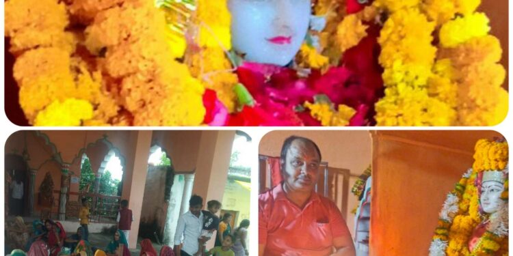*माईया दरबार में श्रद्धालुओ उमड़ा जनसैलाब*     *प्राचीन कोट मां भगवती देवी सिकंदरपुर की महिमा है निराली*