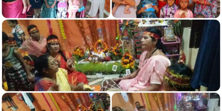 *समाजसेवी व अधिवक्ता रेखा अंजू तिवारी के नेतृत्व में जाग्रति काॅलोनी में आत्मीय भव्य नन्ही कन्याओं का विधिवत पूजा अर्चना कर भोज का आयोजन
