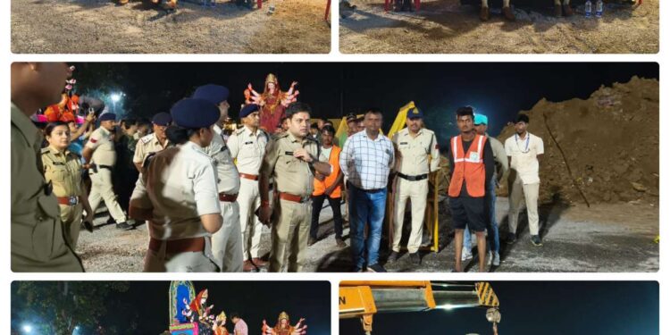 *कटनी पुलिस अधीक्षक ने दुर्गा विसर्जन स्थल पर सुरक्षा व्यवस्था का व्यापक निरीक्षण किया*