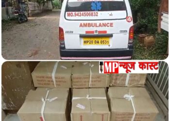 एम्बुलेंस से हो रही थी शराब तस्करी, पुलिस ने शराब के साथ 2 आरोपियों को किया गिरफ्तार देखे VIDEO