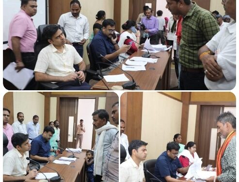 जनसुनवाई मे पहुंचे लोगों की कलेक्टर श्री यादव नें सुनीं समस्याएं निराकरण के लिए अधिकारियों को दिये निर्देश जनसुनवाई में आये 185 आवेदन